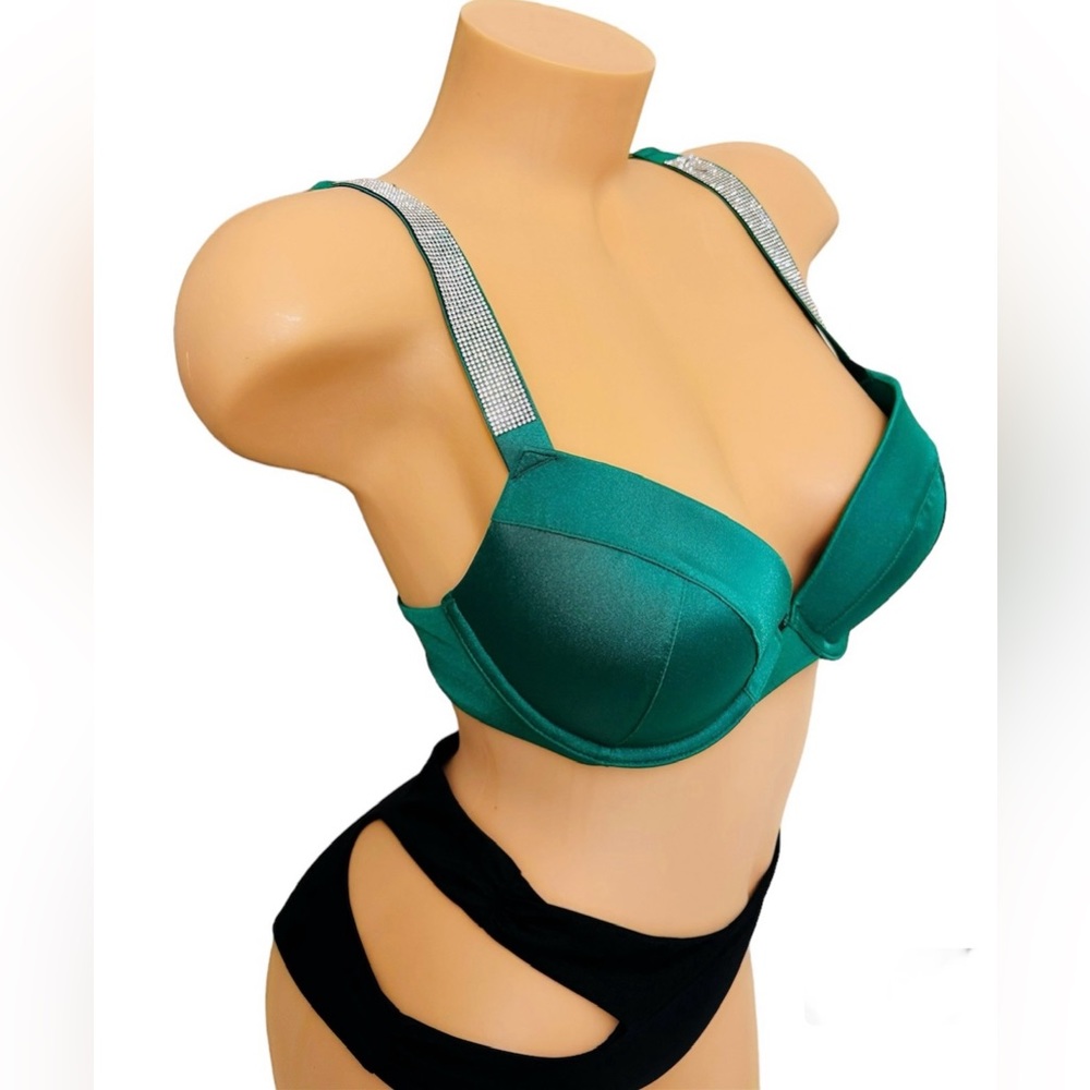 Victoria’s Secret Swim Bikini Shine Push-up Top & High Waist Bottom - Picture 3 of 8